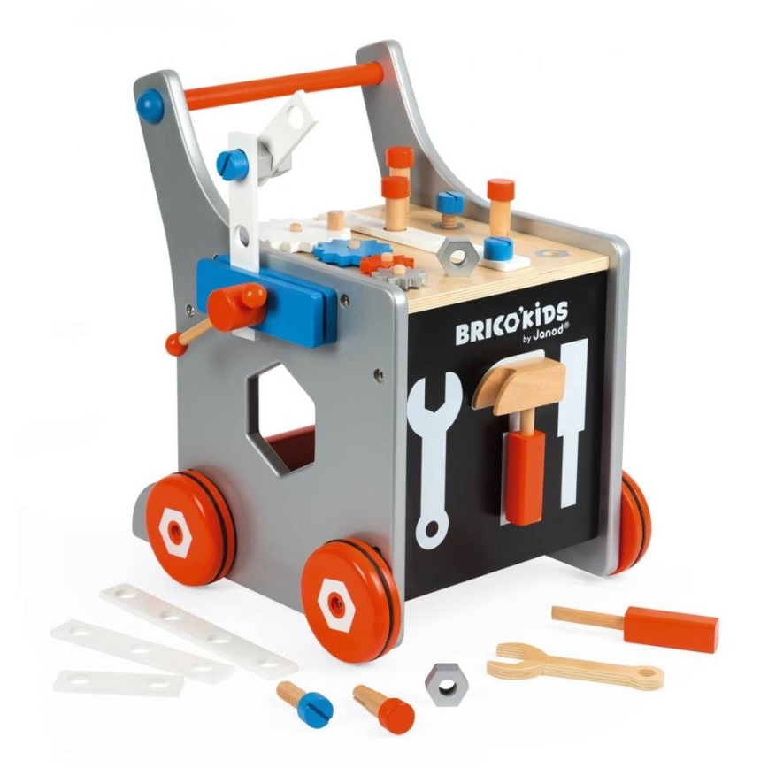 Janod - Drvena hodalica s alatima BRICOKIDS