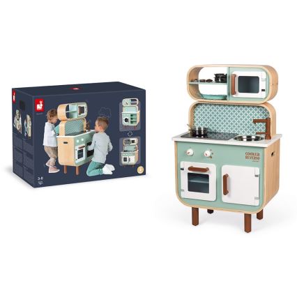 Janod - Drvena kuhinja 2u1 REVERSO