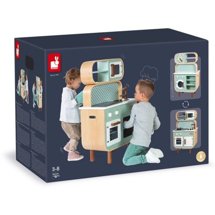 Janod - Drvena kuhinja 2u1 REVERSO