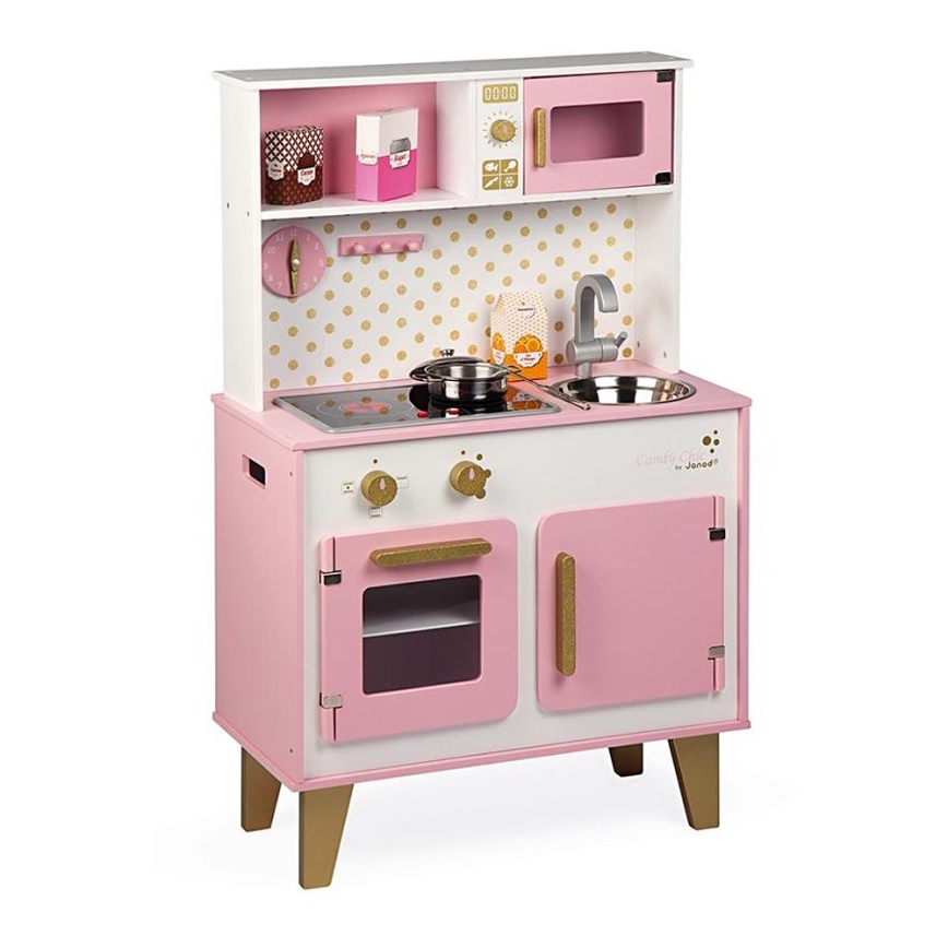 Janod - Drvena kuhinja s LED pločom CANDY CHIC