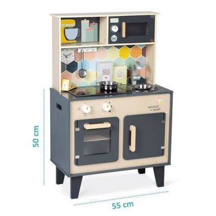 Janod - Drvena kuhinjica s LED pločom MOZAIC 2xLR6