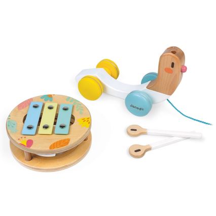 Janod - Drveni puž s ksilofonom PURE