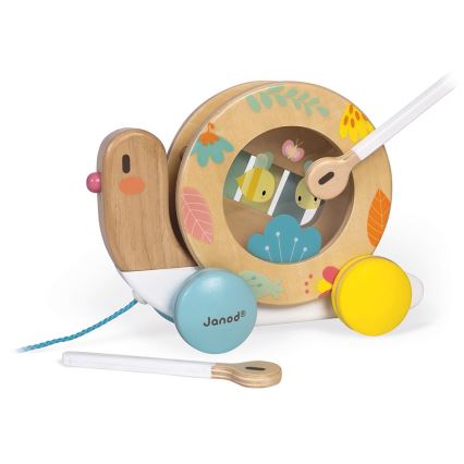 Janod - Drveni puž s ksilofonom PURE