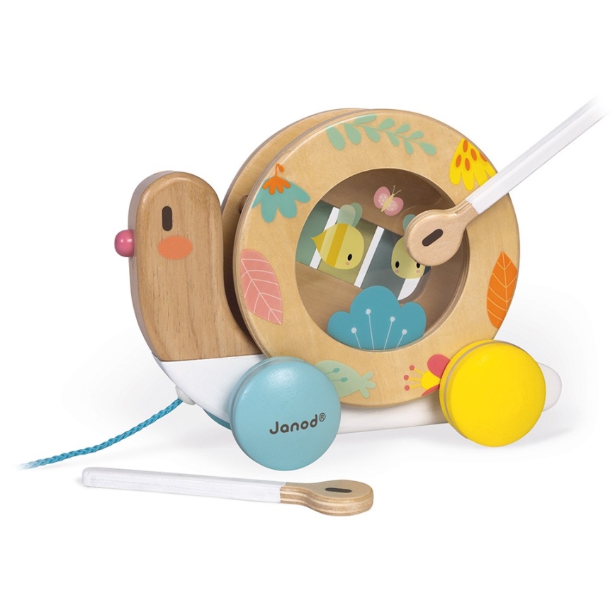 Janod - Drveni puž s ksilofonom PURE
