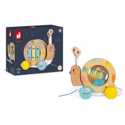 Janod - Drveni puž s ksilofonom PURE