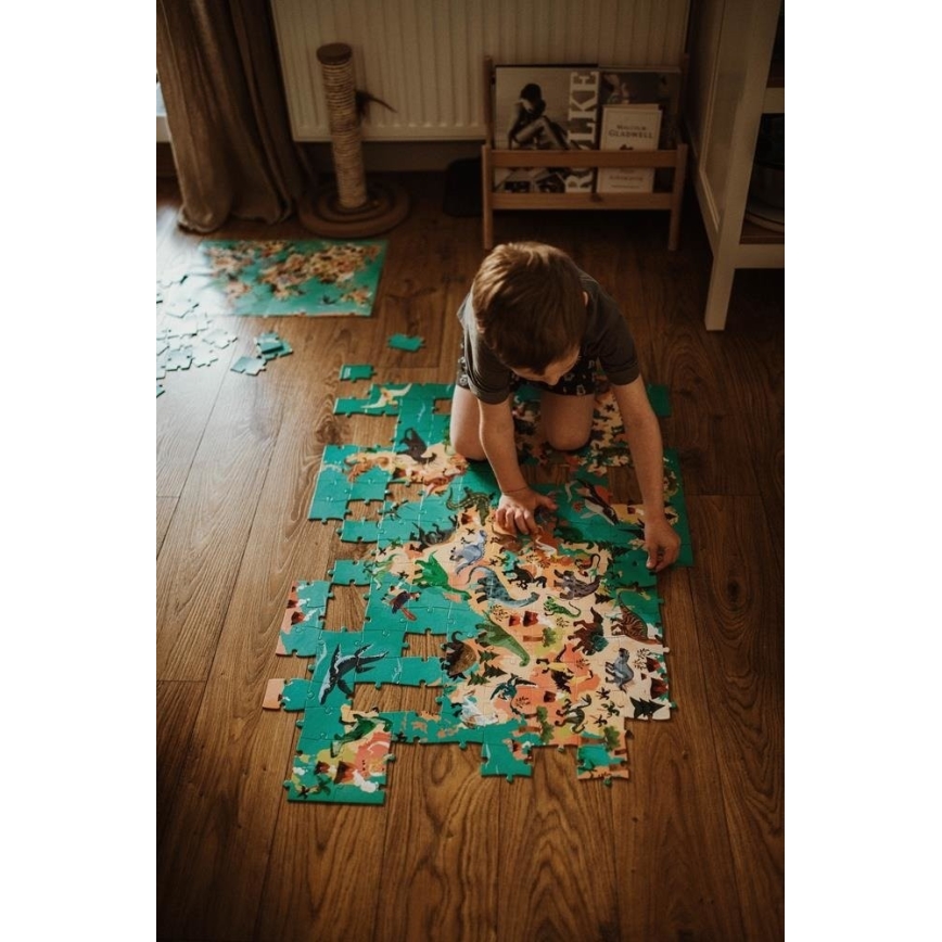 Janod - Dječje edukativne puzzle 200 kom dinosauri