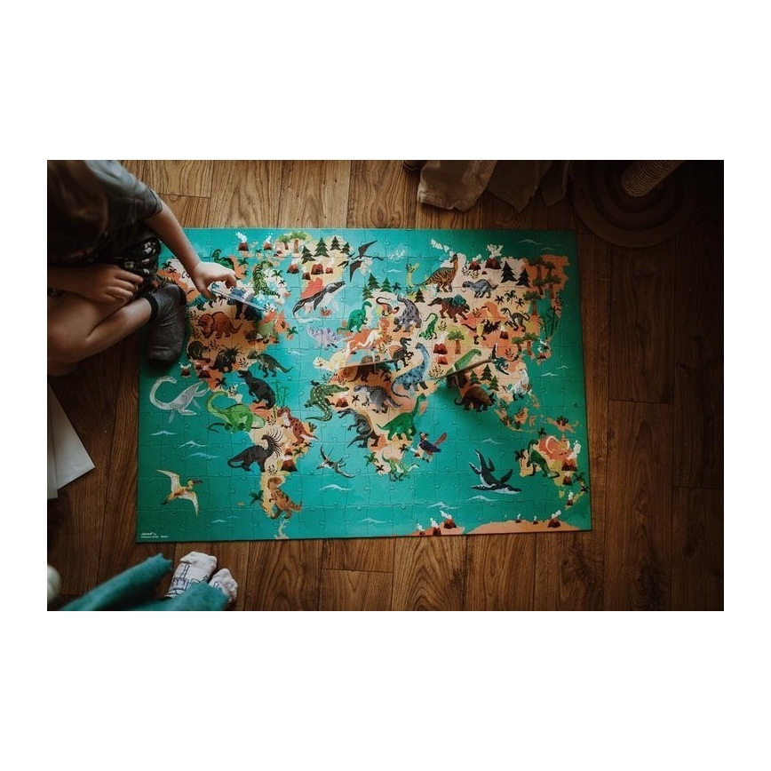 Janod - Dječje edukativne puzzle 200 kom dinosauri