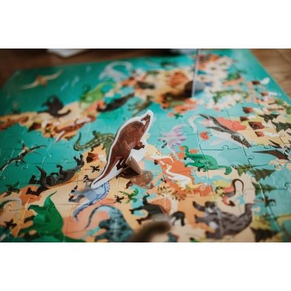 Janod - Dječje edukativne puzzle 200 kom dinosauri
