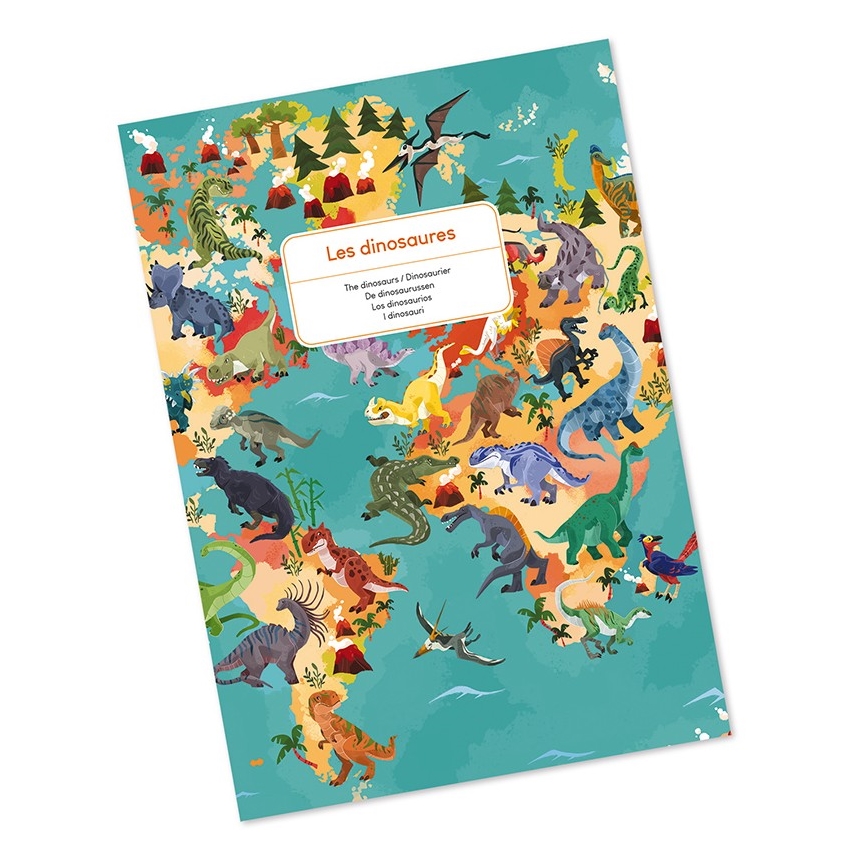 Janod - Dječje edukativne puzzle 200 kom dinosauri