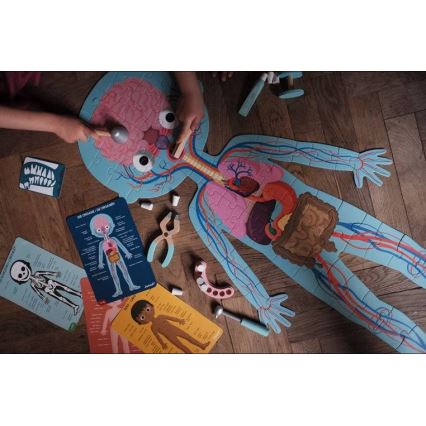 Janod - Dječje edukativne puzzle 225 kom ljudsko tijelo