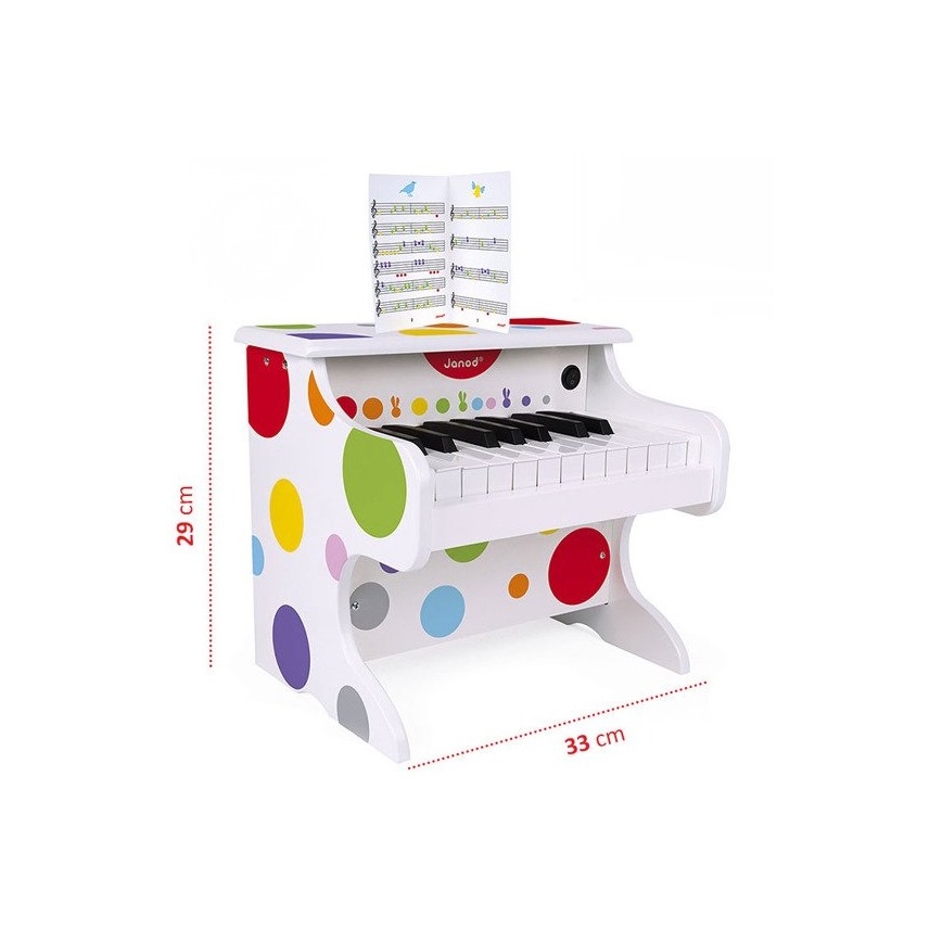 Janod - Elektronički klavir CONFETTI 4xAA