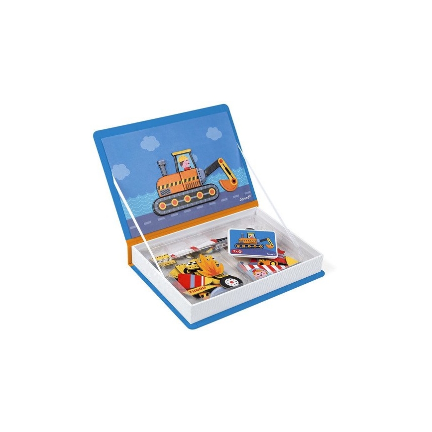 Janod - Magnetički interaktivni set MAGNETIBOOK prijevozna sredstva