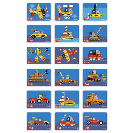 Janod - Magnetički interaktivni set MAGNETIBOOK prijevozna sredstva