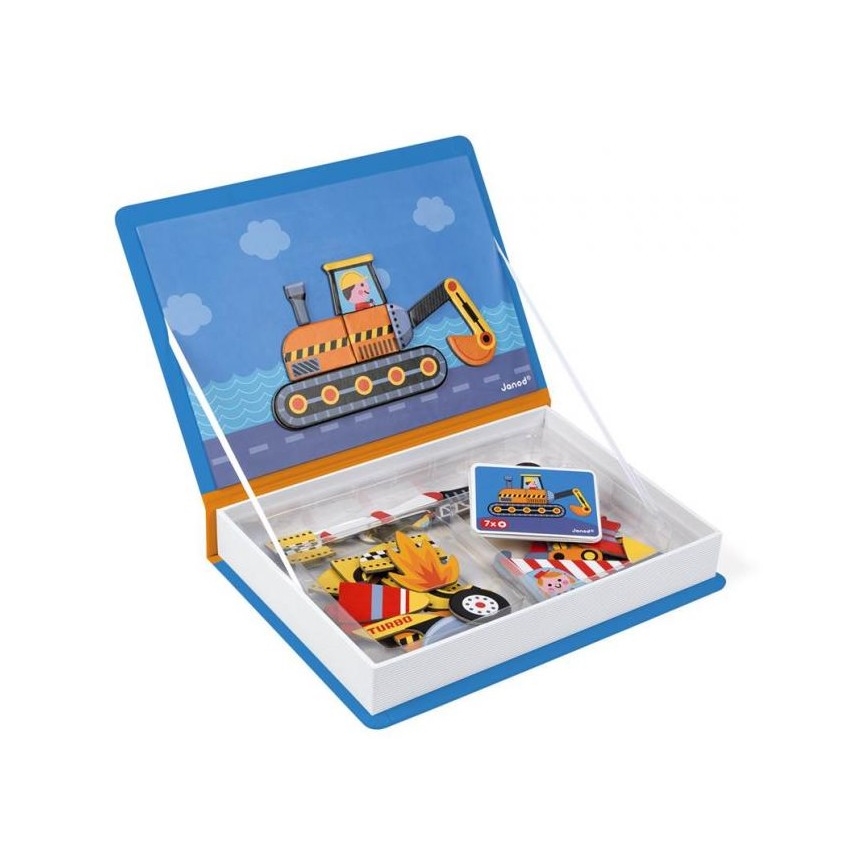 Janod - Magnetički interaktivni set MAGNETIBOOK prijevozna sredstva