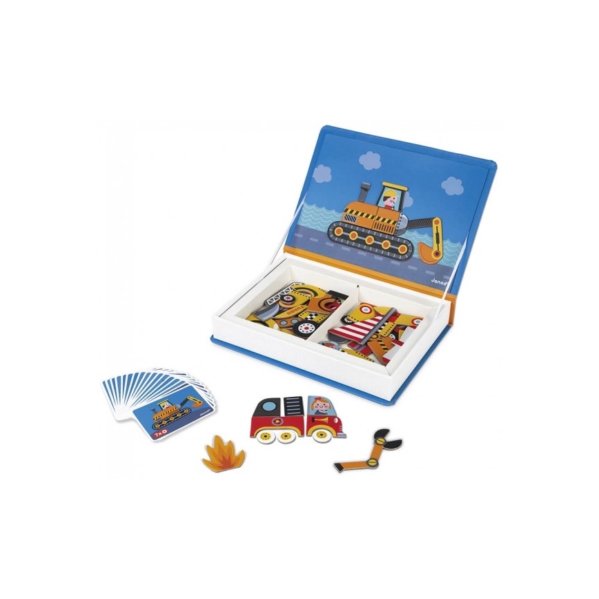 Janod - Magnetički interaktivni set MAGNETIBOOK prijevozna sredstva