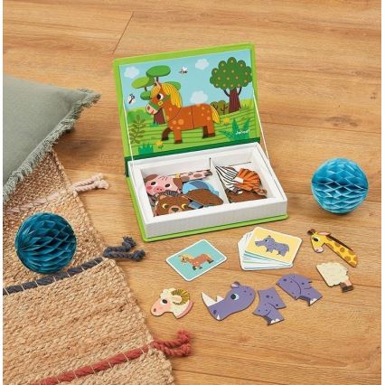 Janod - Magnetički interaktivni set MAGNETIBOOK životinje