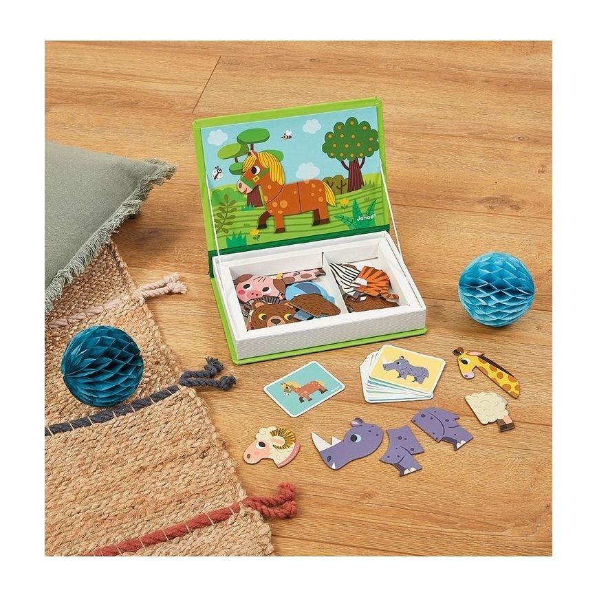 Janod - Magnetički interaktivni set MAGNETIBOOK životinje