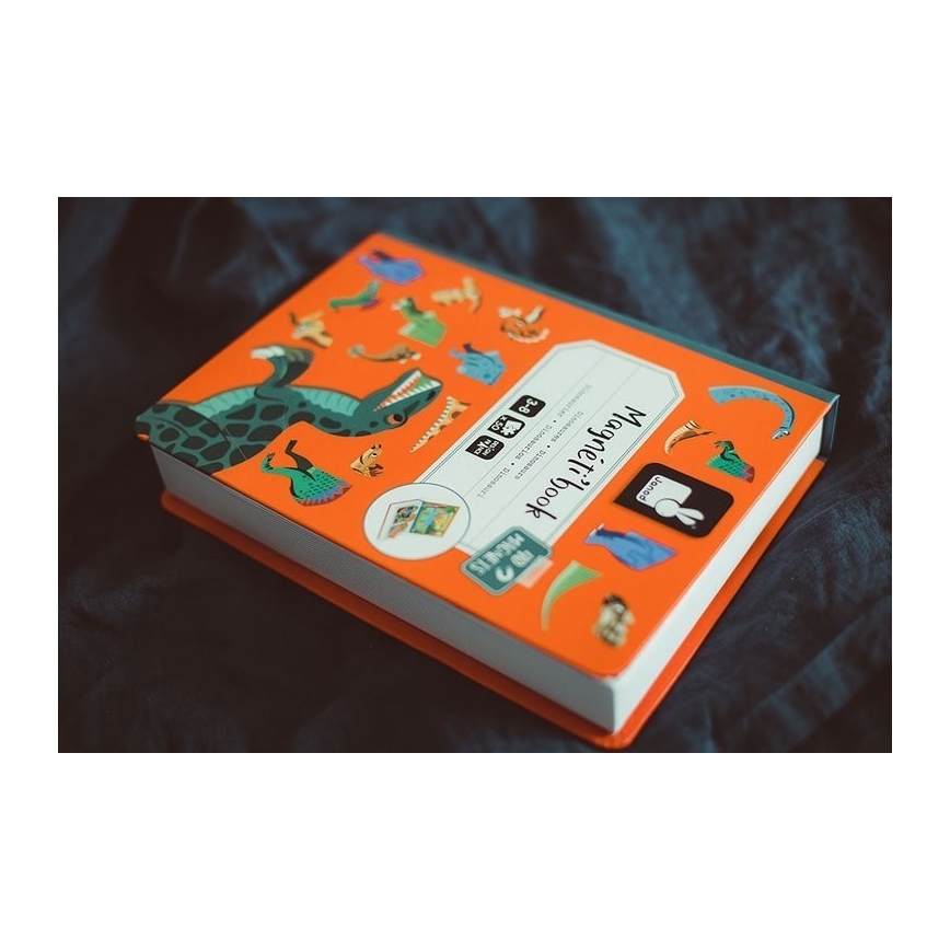 Janod - Magnetski interaktivni set MAGNETIBOOK dinosauri