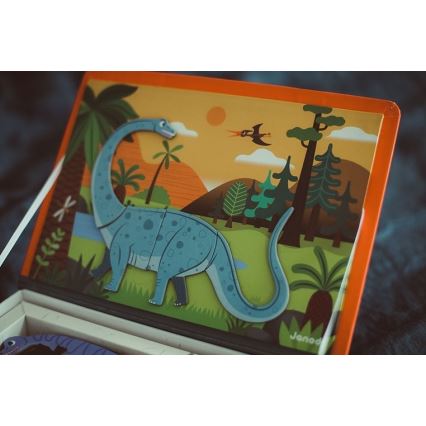 Janod - Magnetski interaktivni set MAGNETIBOOK dinosauri