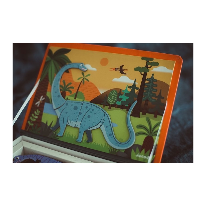 Janod - Magnetski interaktivni set MAGNETIBOOK dinosauri