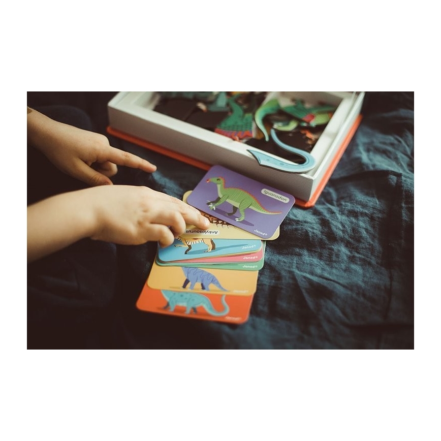 Janod - Magnetski interaktivni set MAGNETIBOOK dinosauri