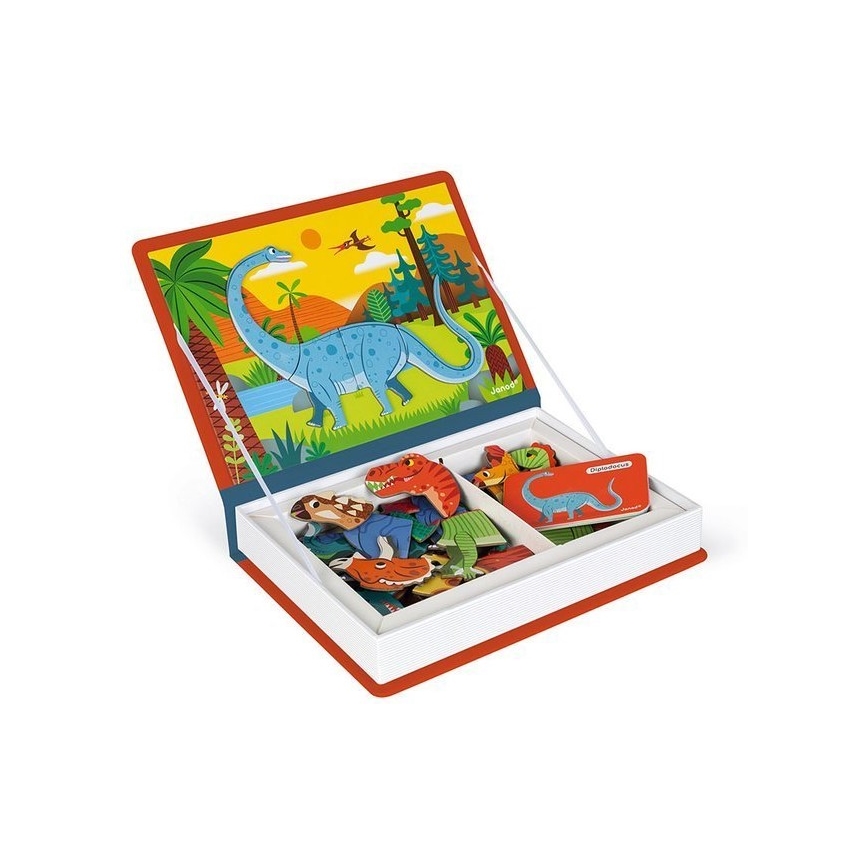 Janod - Magnetski interaktivni set MAGNETIBOOK dinosauri