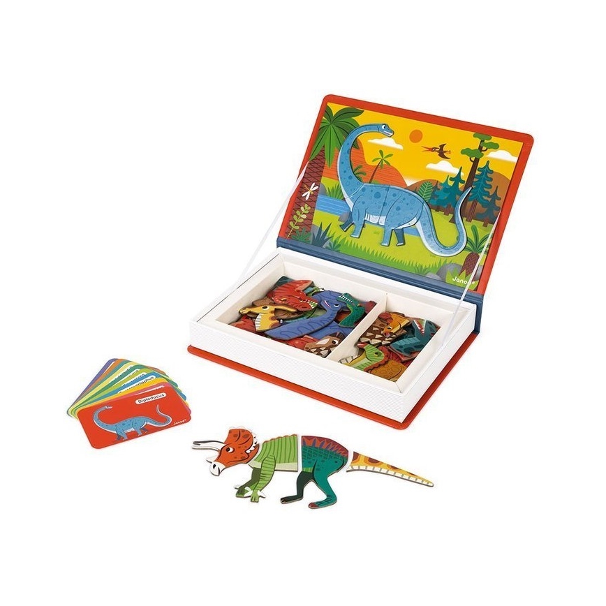Janod - Magnetski interaktivni set MAGNETIBOOK dinosauri