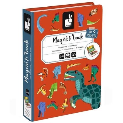 Janod - Magnetski interaktivni set MAGNETIBOOK dinosauri