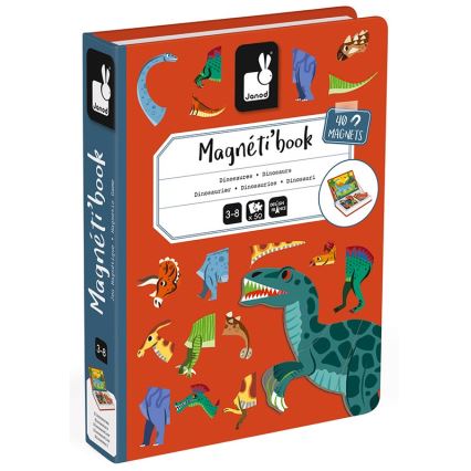 Janod - Magnetski interaktivni set MAGNETIBOOK dinosauri