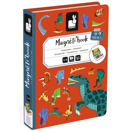 Janod - Magnetski interaktivni set MAGNETIBOOK dinosauri