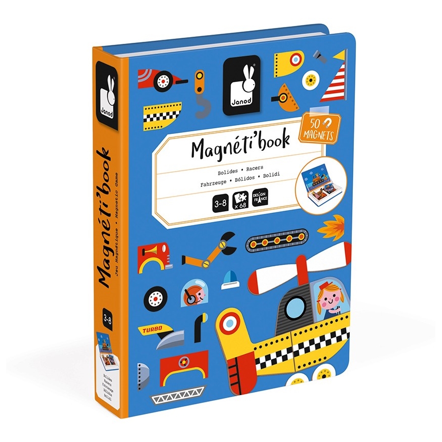 Janod - Magnetski interaktivni set MAGNETIBOOK prijevozna sredstva