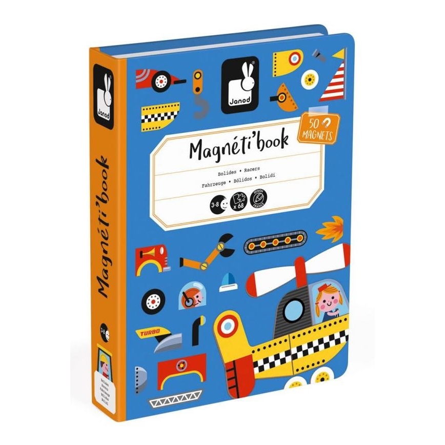 Janod - Magnetski interaktivni set MAGNETIBOOK prijevozna sredstva