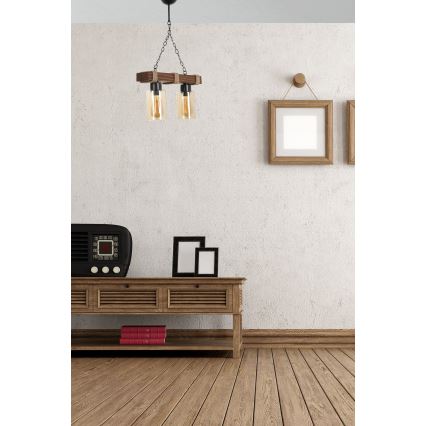 JASMIN Visilica 2xE27/40W/230V smeđa/bež