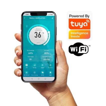 Jedinica za povrat topline 12W Wi-Fi Tuya + daljinski upravljač