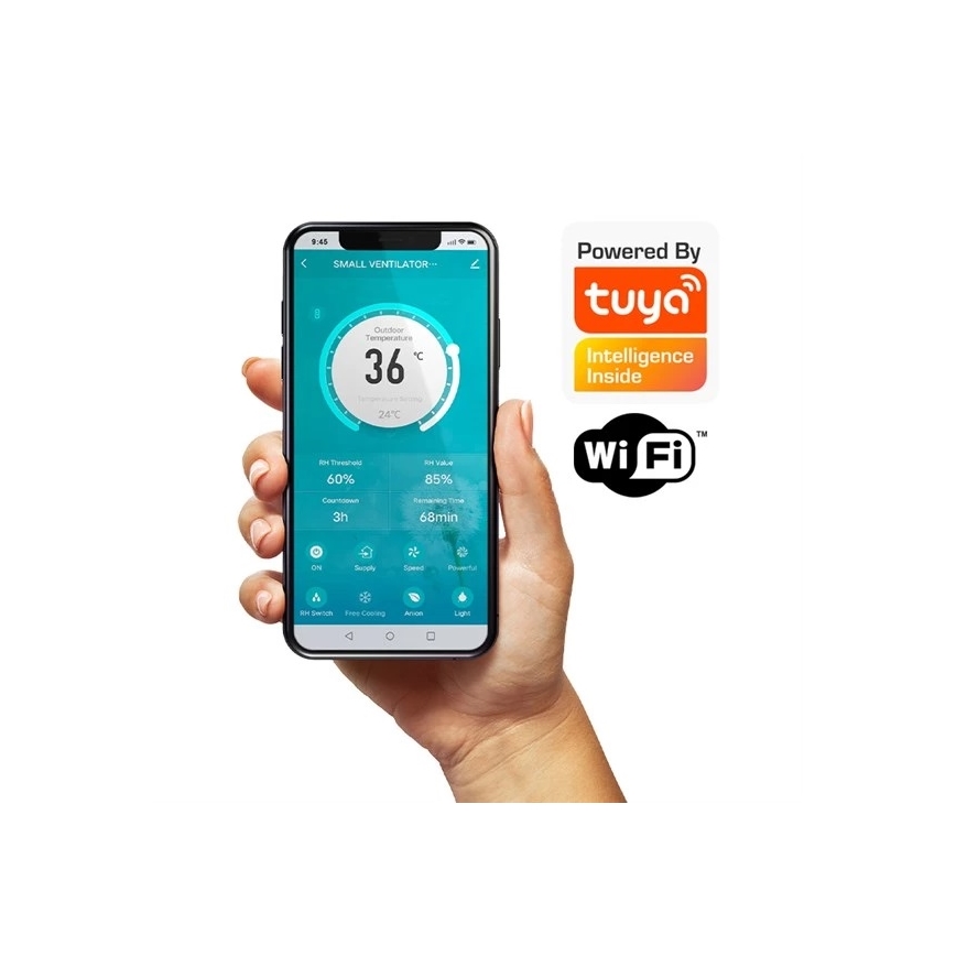 Jedinica za povrat topline 12W Wi-Fi Tuya + daljinski upravljač