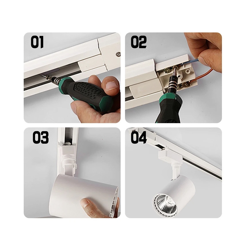 Jednofazni šinski sustav 1 m bijeli