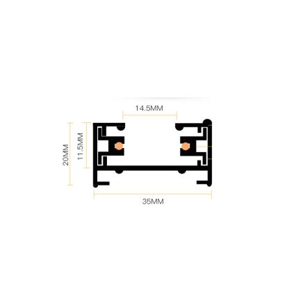 Jednofazni šinski sustav 1 m bijeli