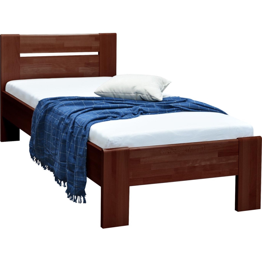 Jednokrevetni krevet AMBER 90x200 cm, tamni orah