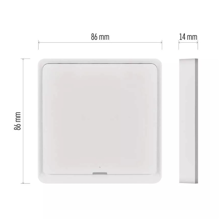 Prekidač s jednim gumbom GoSmart 1xCR2430 Tuya bijeli