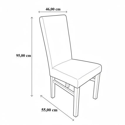 Blagovaonska stolica ALISON smeđa/buk