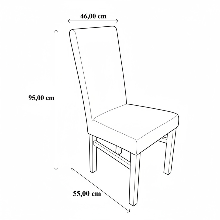 Blagovaonska stolica ALISON smeđa/buk