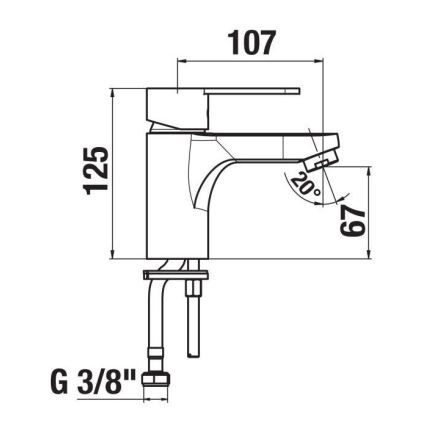 JIKA H3111Z10041101 - Miješalica za umivaonik LYRA 12,5 cm sjajni krom