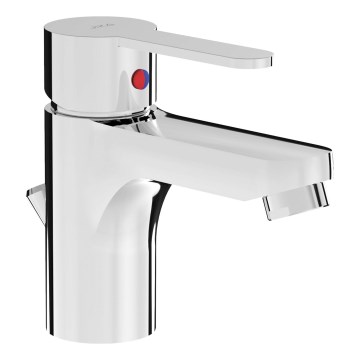 JIKA H3111Z10041111 - Miješalica za umivaonik + gornji dio sifona s preljevom LYRA 12,5 cm sjajni krom