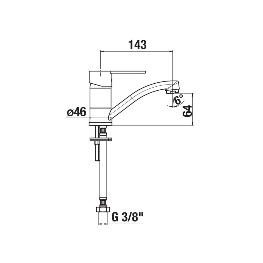 JIKA H3511Z10042201 - Slavina za sudoper LYRA 14,3 cm sjajni krom