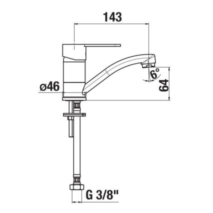 JIKA H3511Z10042201 - Slavina za sudoper LYRA 14,3 cm sjajni krom