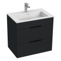 JIKA H4536021763521 - Ormarić za kupaonicu s umivaonikom CUBE 60,7x65 cm crna