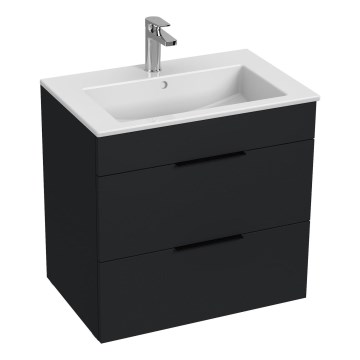 JIKA H4536021763521 - Ormarić za kupaonicu s umivaonikom CUBE 60,7x65 cm crna