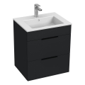 JIKA H4536121763521 - Ormarić za kupaonicu s umivaonikom CUBE 60,7x55 cm crna