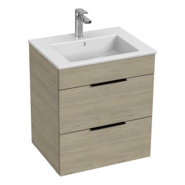 JIKA H4536121765141 - Ormarić za kupaonicu s umivaonikom CUBE 60,7x55 cm jasen
