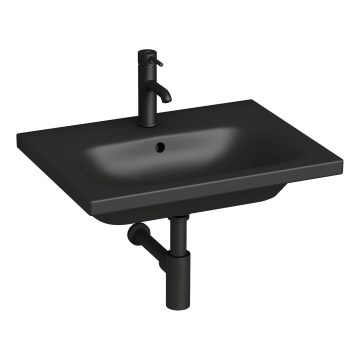 JIKA H8127137161041 - Zidni umivaonik MIO 60x45 cm keramika/mat crna